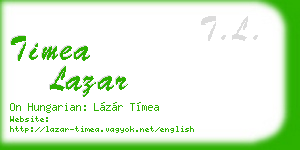 timea lazar business card