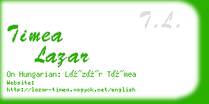 timea lazar business card